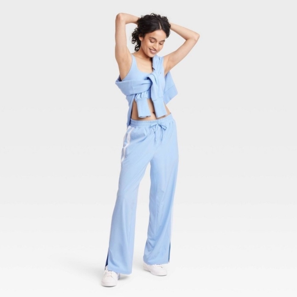 Women's Piped Mid-Rise Track Pants - JoyLab Light Blue new 🆕